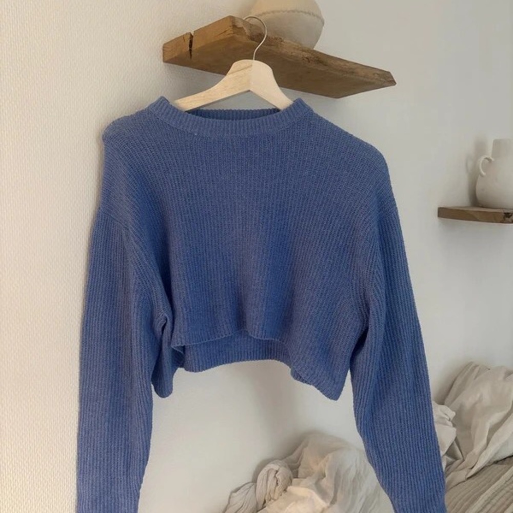 Pull&Bear Light Blue Knit Top